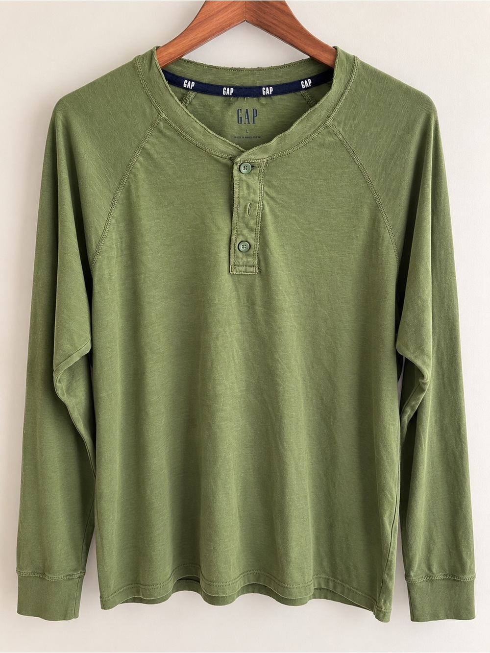 GAP Olive Green Long-Sleeve Henley